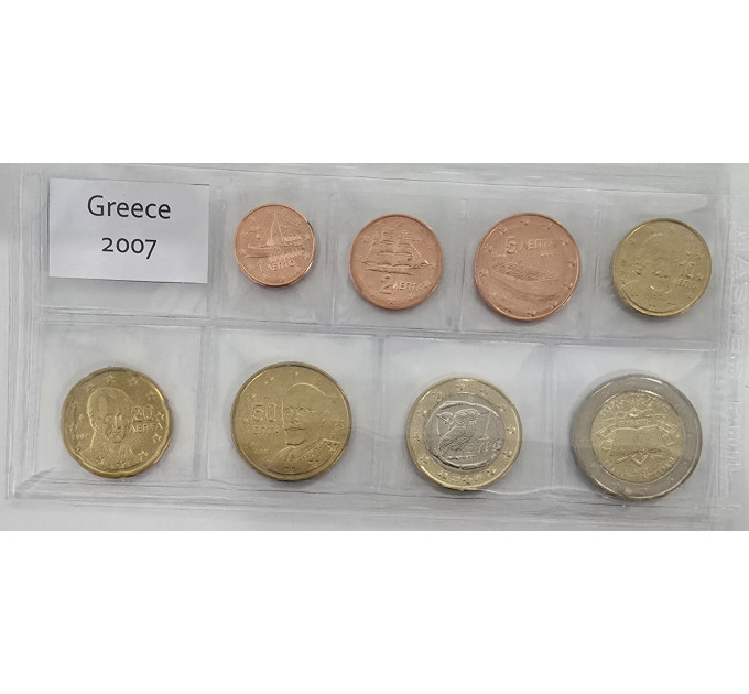 Grecia conjunto de euros UNC 2007 por 13.00 € ✅