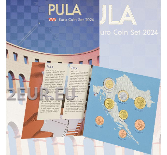 Croacia conjunto de euros BU 2024 - Pula por 25.00 € ✅