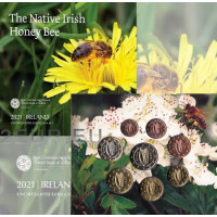 Irlanda conjunto de euros BU 2021 - La abeja melífera nativa irlandesa