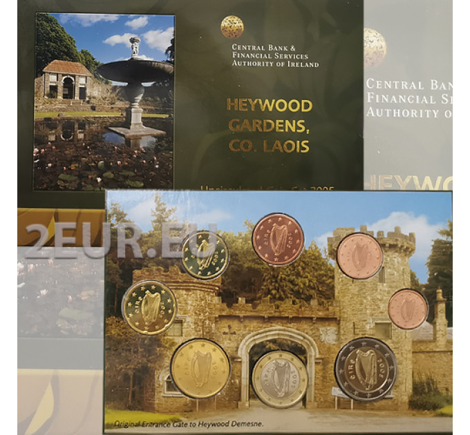 Ireland euro set BU 2005 - Cultural Heritage - Heywood Gardens in Laois for 28.00 € ✅