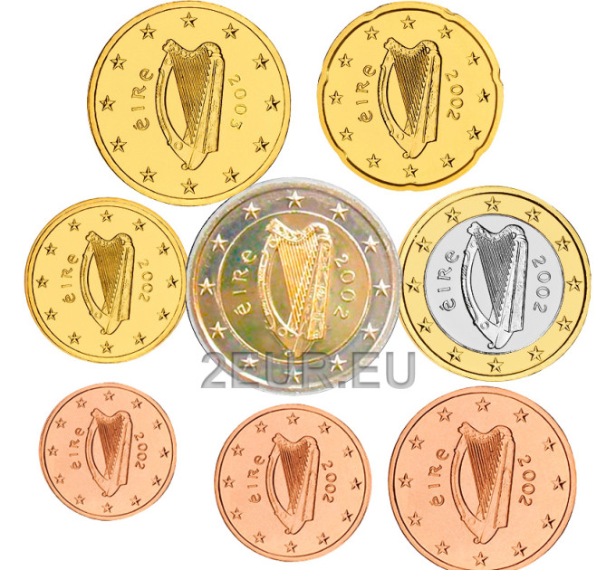 Ireland 2002 - Euro set UNC for 12.50 € ✅