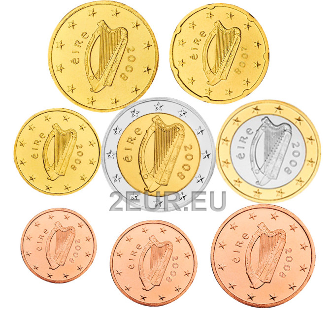 Irlanda 2008 - Conjunto de euros UNC por 18.50 € ✅