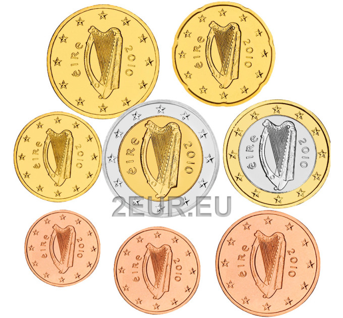 Irlanda 2010 - Conjunto de euros UNC por 16.50 € ✅