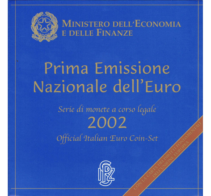 Italy Euro set BU 2002 for 15.00 € ✅