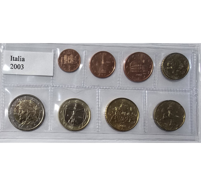 Italia conjunto de euros UNC 2003 por 19.00 € ✅
