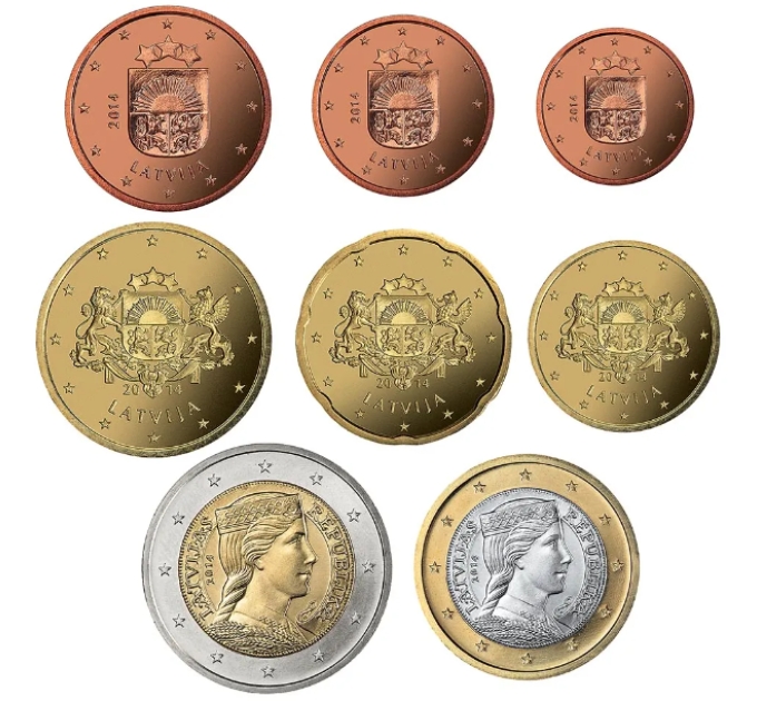 Letonia 2014 - Conjunto de euros UNC por 10.90 € ✅