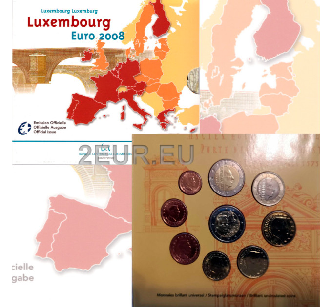 Luxemburgo 2008 - Conjunto de euros BU por 39.00 € ✅