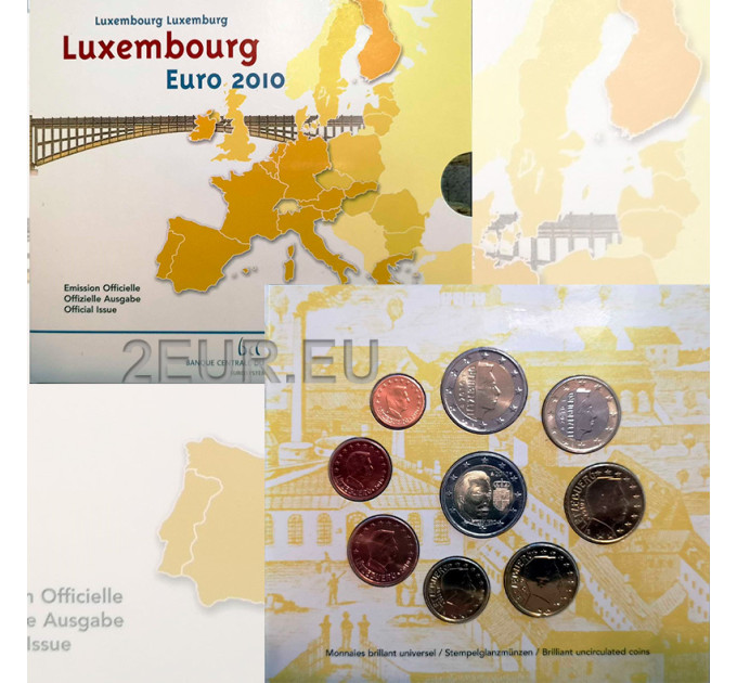 Luxemburgo 2010 - Conjunto de euros BU por 50.00 € ✅