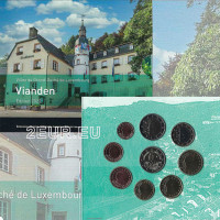 Luxemburgo conjunto de euros BU 2022 - Vianden - 50 años de la bandera de Luxemburgo