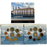 Luxemburgo conjunto de euros BU 2024 - Ciudad de Luxemburgo - 2 Euro Feierstëppler + Gran Duque Guillaume II
