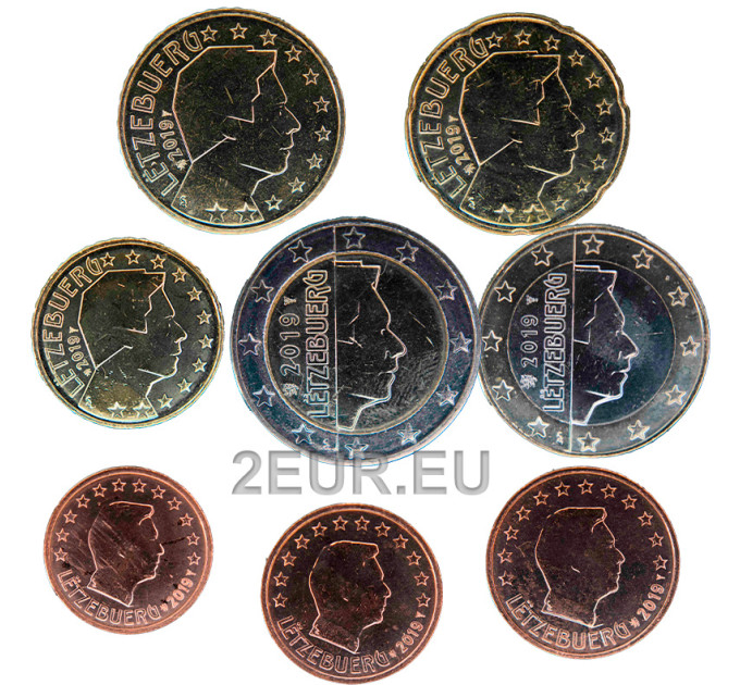 Luxemburgo 2019 - Conjunto de euros UNC por 7.50 € ✅