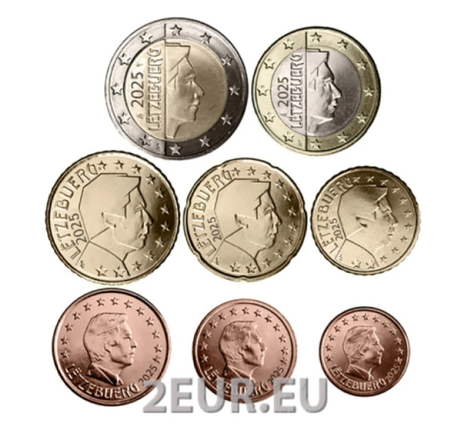 Luxemburgo Conjunto de euros UNC 2025 por 7.00 € ✅