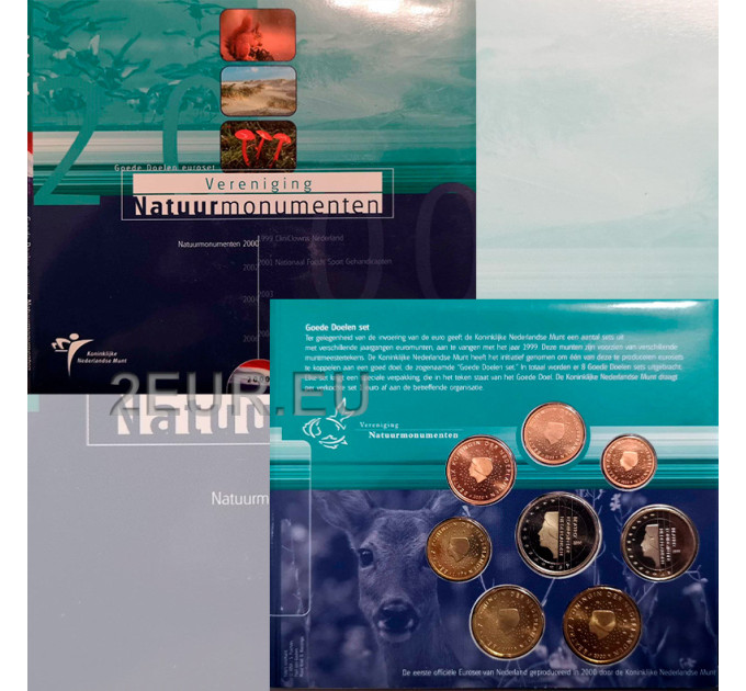 Netherlands Euro set BU 2000 - Natural Monuments for 25.00 € ✅