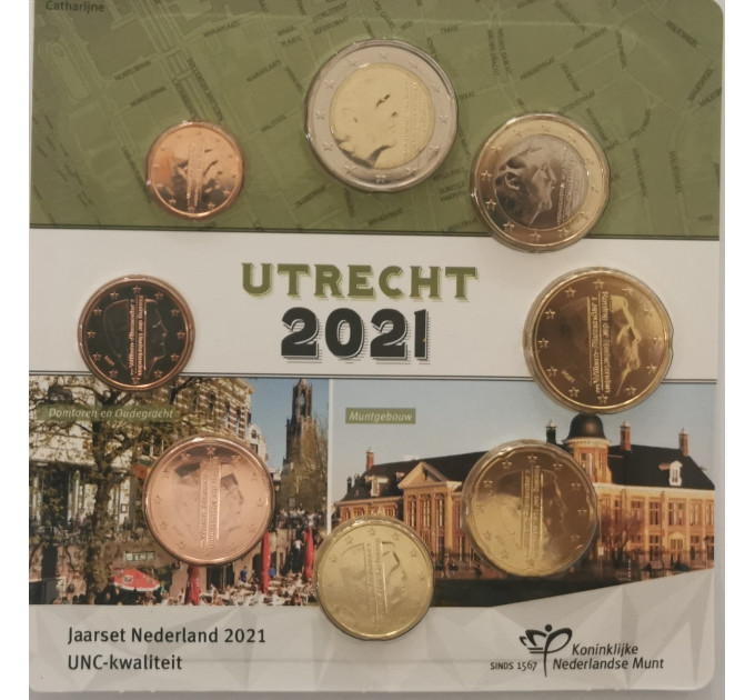 Netherlands Euro coin set UNC 2021 for 13.00 € ✅