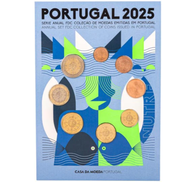 Portugal Euro set FDC 2025 for 37.50 € ✅