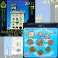 San Marino Conjunto de euros BU + Moneda de plata de 5 euros 2004 por 130.00 € ✅