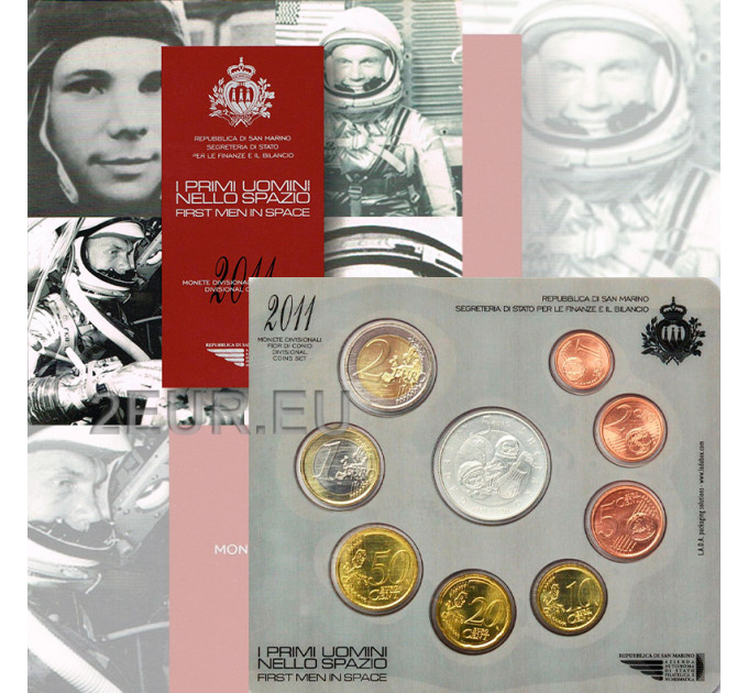 San Marino Conjunto de euros BU + Moneda de plata de 5 euros 2011 por 69.00 € ✅