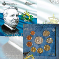 San Marino Euro set BU + 5 euro silver coin 2012