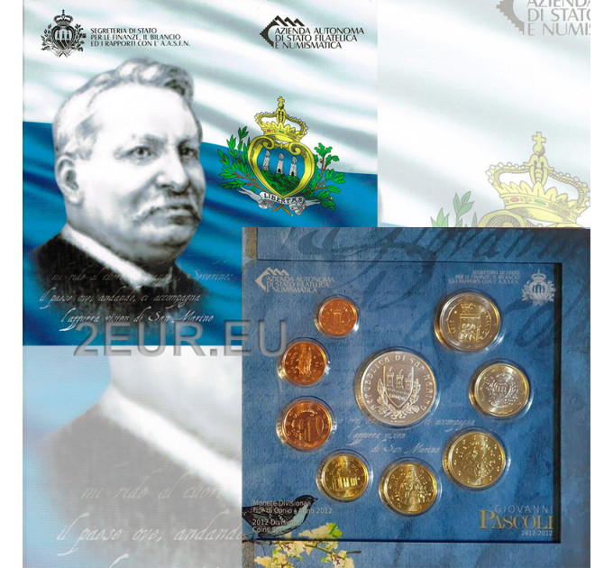 San Marino Conjunto de euros BU + Moneda de plata de 5 euros 2012 por 69.00 € ✅