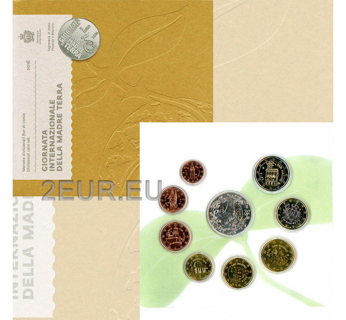 San Marino Conjunto de euros BU + Moneda de plata de 5 euros 2016 por 69.00 € ✅