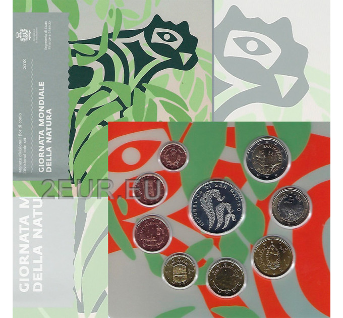 San Marino Euro set BU + 5 euro silver coin 2018 for 69.00 € ✅