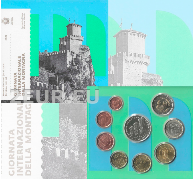 San Marino Conjunto de euros BU + Moneda de plata de 5 euros 2022 por 69.00 € ✅
