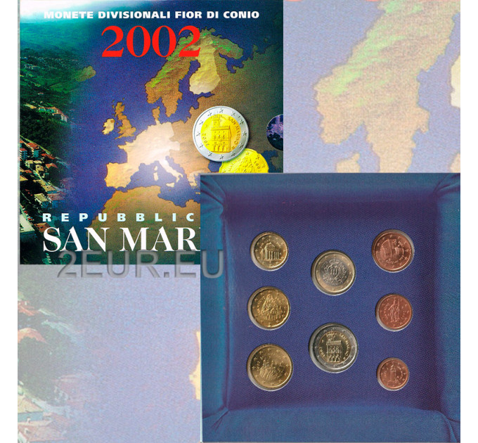 San Marino Conjunto de euros BU 2002 por 45.00 € ✅