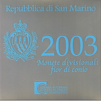 San Marino Euro komplekt BU + 5 euro hõbemünt 2004