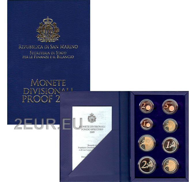 San Marino Conjunto de euros proof 2009 por 70.00 € ✅