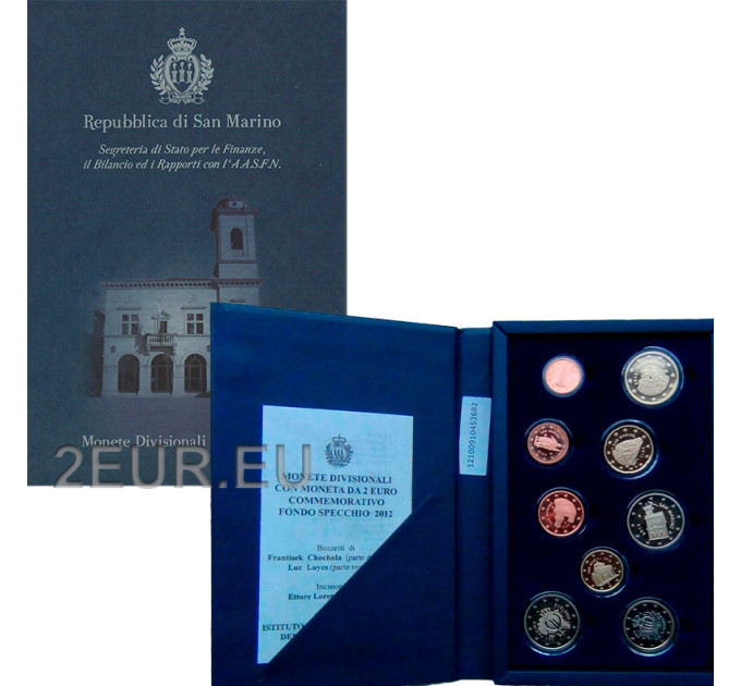 San Marino Conjunto de euros proof 2012 por 130.00 € ✅