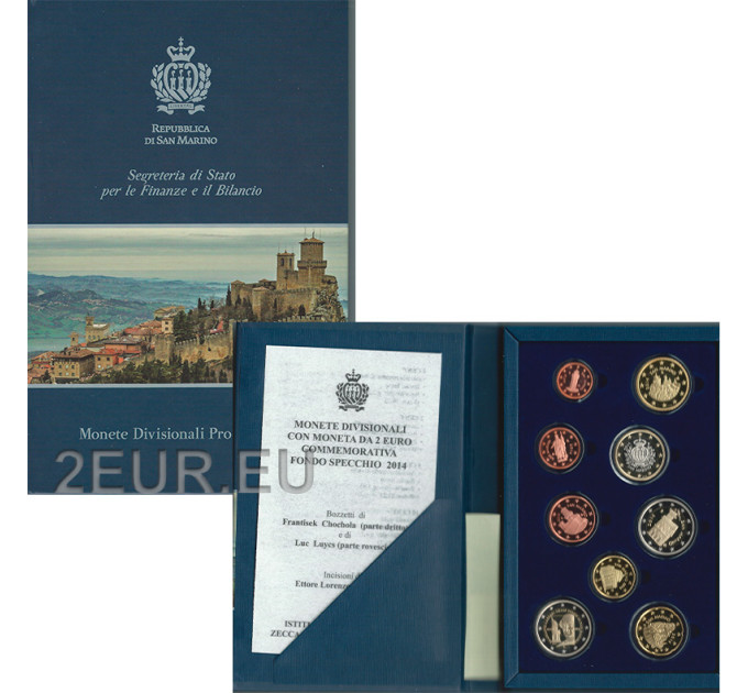 San Marino Conjunto de euros proof 2014 por 150.00 € ✅