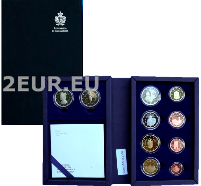 San Marino Conjunto de euros proof 2022 por 190.00 € ✅