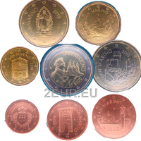 San Marino Conjunto de euros UNC MIX 2017 - 2020