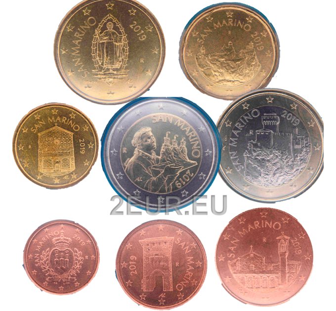 San Marino Euro set UNC MIX 2017 - 2020 for 25.00 € ✅
