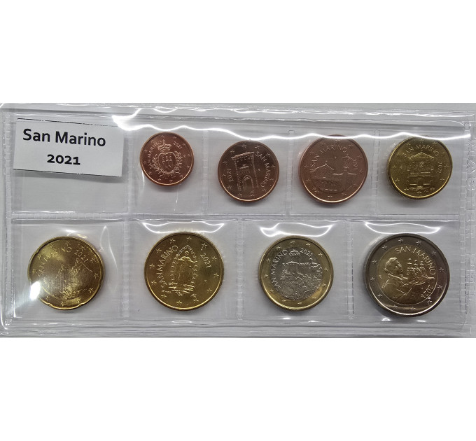 San Marino Euro set UNC 2021 for 27.50 € ✅