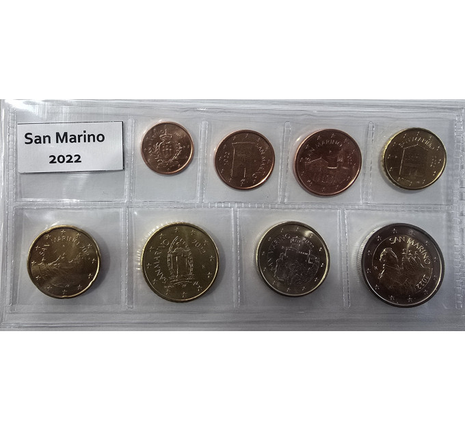 San Marino Euro set UNC 2022 for 27.50 € ✅