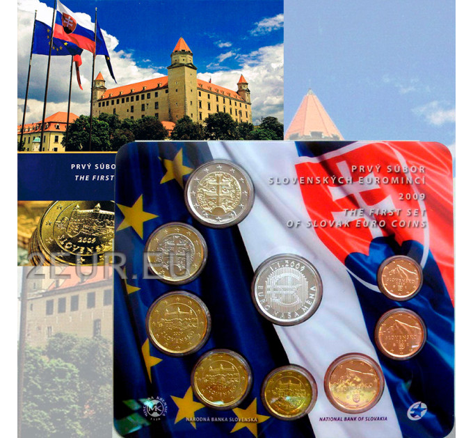 Slovakia Euro coin set BU 2009 for 29.00 € ✅