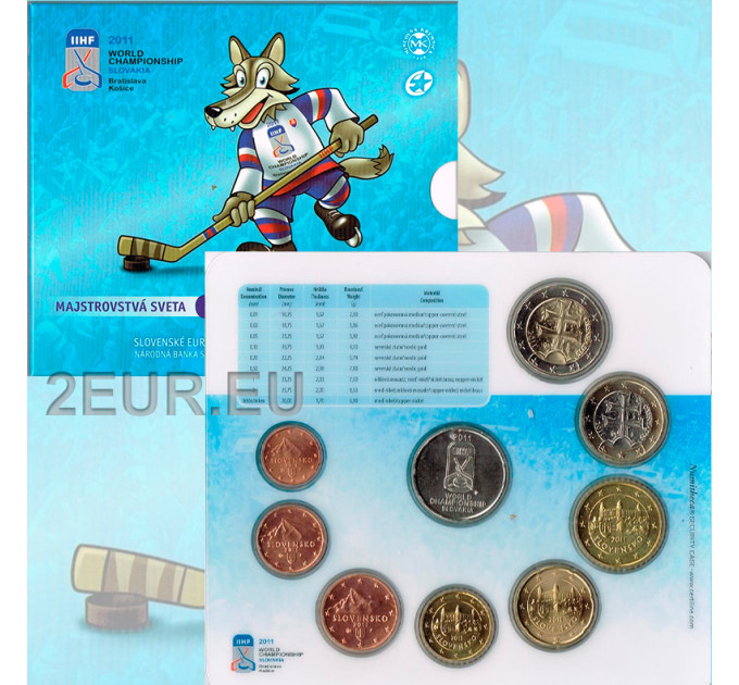 Eslovaquia Serie de monedas de euro BU 2011 - Campeonato Mundial de Hockey sobre Hielo IIHF por 31.00 € ✅