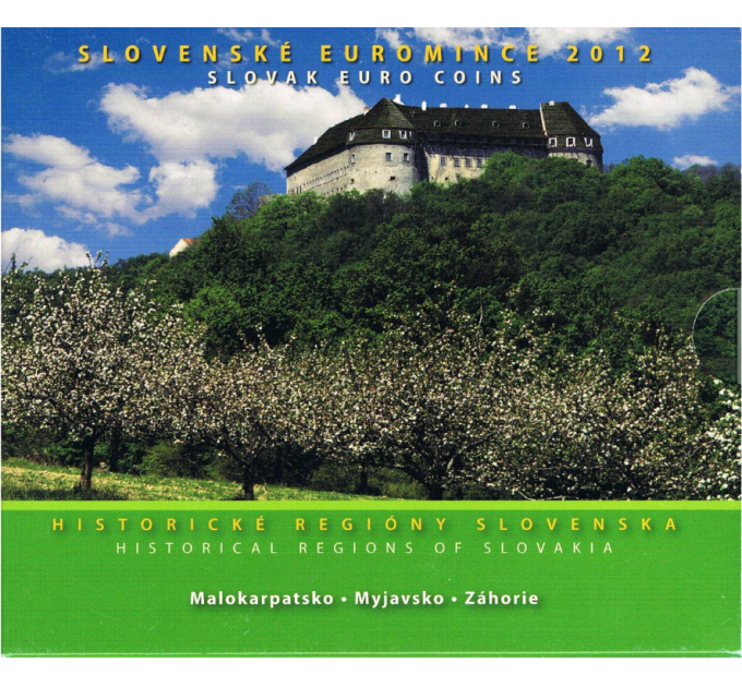Slovakia Euro coin set BU 2012 - Historical Regions of Slovakia - Malokarpatsko, Myjavsko, Zahorie for 32.00 € ✅