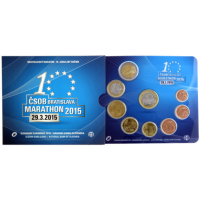Eslovaquia Serie de monedas de euro BU 2015 - 10º aniversario del Maratón de Bratislava