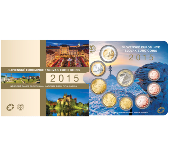 Eslovaquia Serie de monedas de euro BU 2015 - Monedas de euro eslovacas de 2015 por 23.00 € ✅
