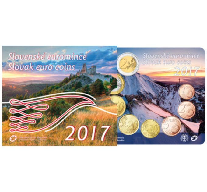 Eslovaquia Serie de monedas de euro BU 2017 - Monedas de euro eslovacas de 2017 por 21.00 € ✅