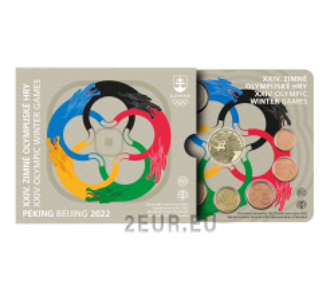 Slovakia Euro coin set BU 2022 - Winter Olympic Games - Beijing 2022 for 25.90 € ✅