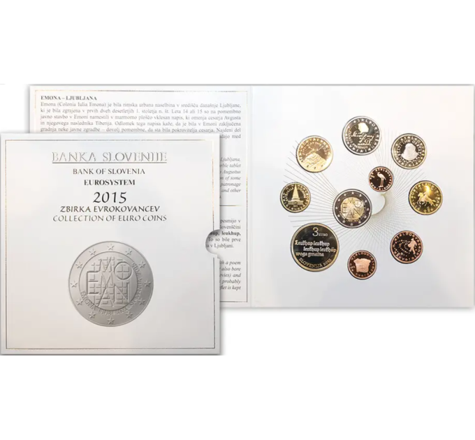 Eslovenia Conjunto de euros BU 2015 por 44.00 € ✅