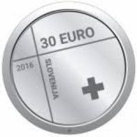 Eslovenia 30 euros plata proof 2016 – Punase Risti 150. aastapäev Sloveenias