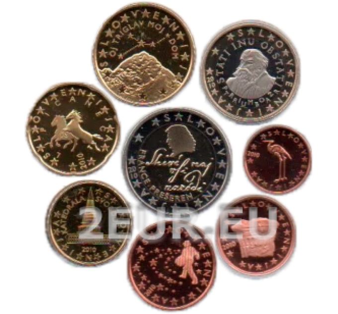Eslovenia Conjunto de euros UNC 2010 por 13.50 € ✅