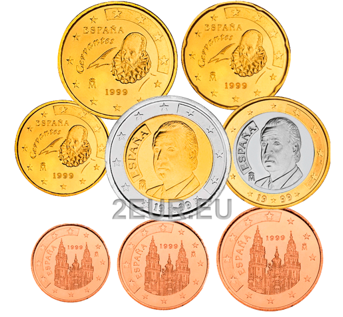 España Conjunto de euros UNC 1999 por 12.50 € ✅