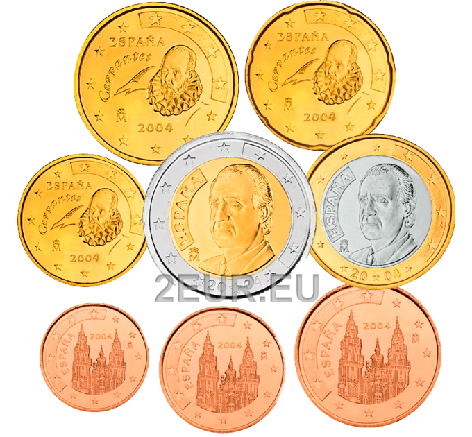 España Conjunto de euros UNC 2004 por 10.00 € ✅