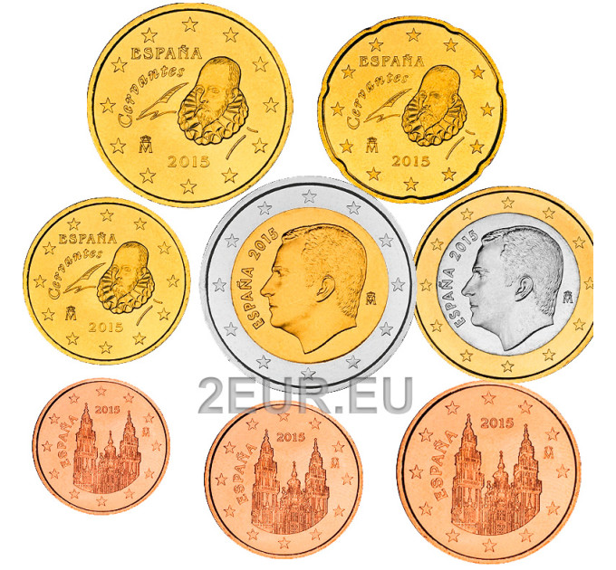 España Conjunto de euros UNC 2015 por 11.00 € ✅