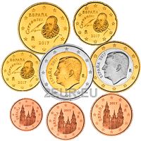 España Conjunto de euros UNC 2017